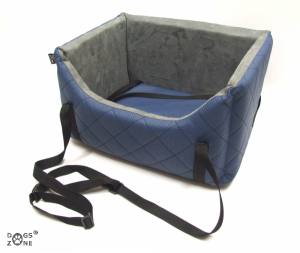 Hundeautositz Autokörbchen DE LUXE BLUE ELEGANCE