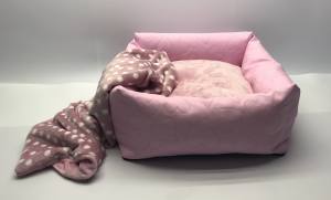 Hundeautositz /Reisebett FIRST CLASS HEART ROSA