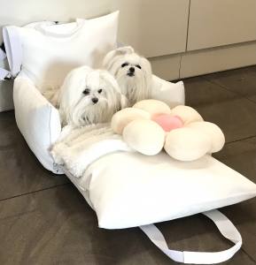 Hundeautositz /Reisebett /Tasche DOGSZONE WHITE