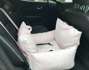 Hundeautositz /Reisebett /Tasche DOGSZONE ROSA