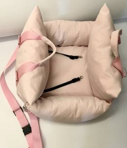 Hundeautositz /Reisebett /Tasche DOGSZONE ROSA