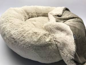 Hundebett DOGSZONE DONUT BEIGE kuschelig