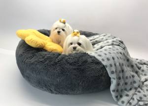Hundebett DOGSZONE DONUT GRAU kuschelig