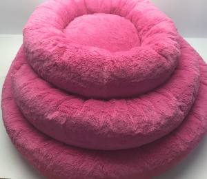 Hundebett DOGSZONE DONUT PINK  kuschelig HANDMADE