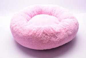 Hundebett DOGSZONE DONUT ROSA kuschelig HANDMADE