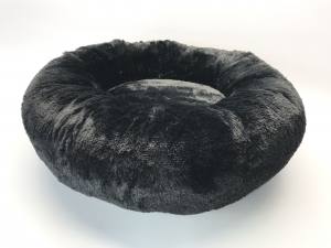 Hundebett DOGSZONE DONUT SCHWARZ kuschelig