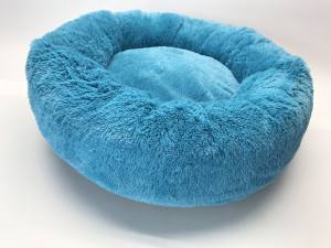 Hundebett DOGSZONE DONUT TÜRKIS kuschelig