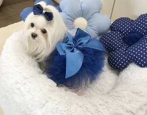 Hundebett DOGSZONE DONUT  Weiss kuschelig