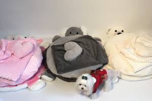 Hundebett HÄSCHEN inkl.Decke,Kissen,Schnüffelteppich,Herz