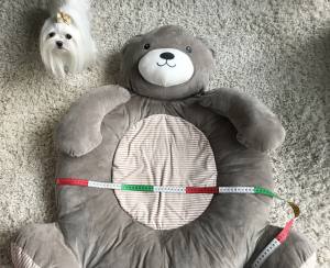 Hundebett Teddy braun /beige mit Decke,Kissen,Knochen,Schnüffeltepich