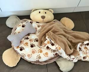 Hundebett Teddy kariert inkl.Kissen,Decke,