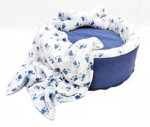 Hundebett,Kuschelnest DREAMLAND BLUE