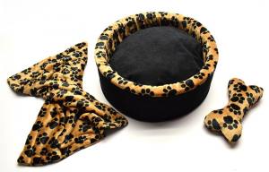 Hundebett,Kuschelnest DREAMLAND COGNAC PAW