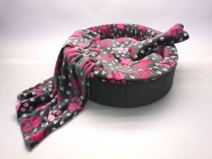 Hundebett,Kuschelnest DREAMLAND GREY-PINK