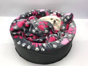 Hundebett,Kuschelnest DREAMLAND GREY-PINK