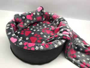 Hundebett,Kuschelnest DREAMLAND GREY-PINK