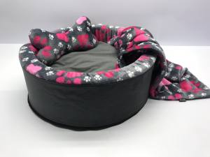 Hundebett,Kuschelnest DREAMLAND GREY-PINK