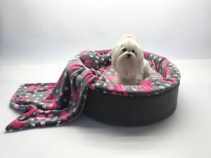 Hundebett,Kuschelnest DREAMLAND GREY-PINK
