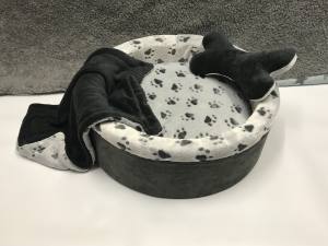 Hundebett,Kuschelnest DREAMLAND GREY Gr.1