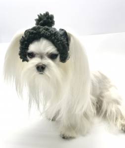 Hundecappy mit Bommel  ,Wintermütze POLAR NIGHT