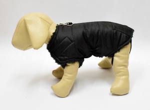 Hundejacke , Winterjacke ALASKA BLACK mit D-Ring