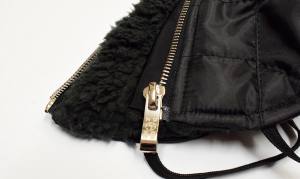 Hundejacke , Winterjacke ALASKA BLACK mit D-Ring