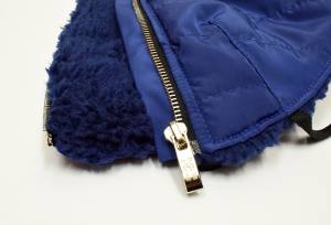Hundejacke , Winterjacke ALASKA BLUE mit D-Ring