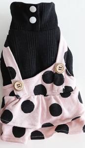 Hundekleid Winterrock BLACK DOTS