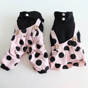 Hundeanzug Winteranzug DICK BLACK DOTS