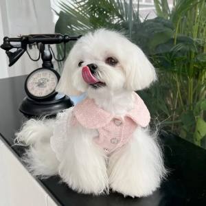 Hundekleid,Mantel Rosa Traum mit D-Ring