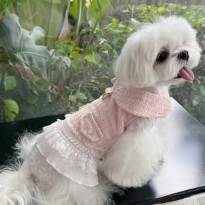 Hundekleid,Mantel Rosa Traum mit D-Ring