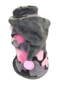 Hundepulli BIG HEART ROSA/GREY Doppelseitig!Weibchen!Besonderes DICK!