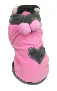 Hundepulli BIG HEART ROSA/GREY Doppelseitig!Weibchen!Besonderes DICK!