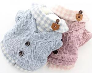 Hundepullover Sehr Dick und warm  für Hunde KARO ROSA