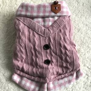 Hundepullover Sehr Dick und warm  für Hunde KARO ROSA