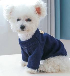 Hundepullover ,Strickpullover für Hunde Bärchen Blau
