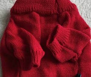 Hundepullover ,Strickpullover für Hunde Bärchen Rot