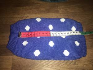 Hundepullover ,Strickpullover für Hunde DOTS BLUE