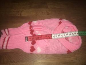 Hundepullover ,Strickpullover für Hunde PINK LOVELY HEART