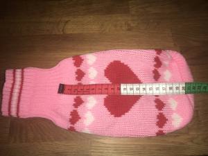 Hundepullover ,Strickpullover für Hunde PINK LOVELY HEART