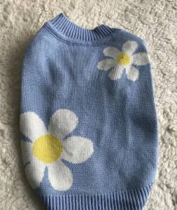 Hundepullover mit Knöpfen für Hunde BLAUE BLUME