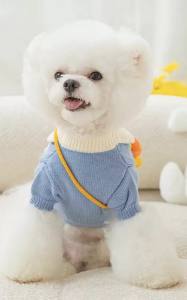 Hundepullover mit Knöpfen für Hunde HASE BLAU