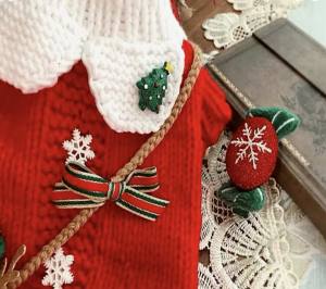 Hundepullover warm Weihnachten Rot schick