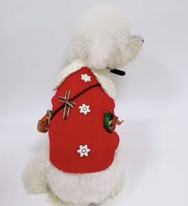 Hundepullover warm Weihnachten Rot schick
