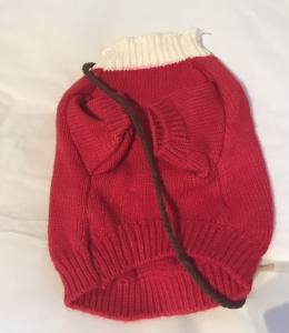 Hundepullover warm Weihnachten Rot schick