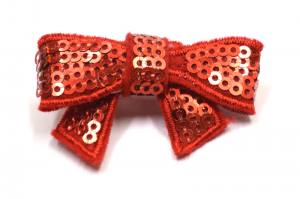 Hundespange,Schleife GLAMOUR RED