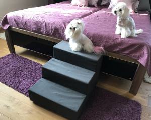 Hundetreppe DogsZone Gr.M/3-42 cm hoch KUNSTLEDER CLASSIC