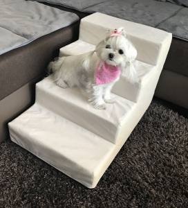 Hundetreppe DogsZone KUNSTLEDER /STOFF Gr.S/4-40 cm hoch RESTSTÜCKE