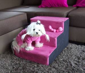Hundetreppe DogsZone VICTORIA 2 in Wildlederoptik Gr.S/3
