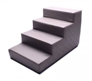 Hundetreppe BOXSPRINGBETT KUNSTLEDER CLASSIC Gr.M/4 56 cm hoch